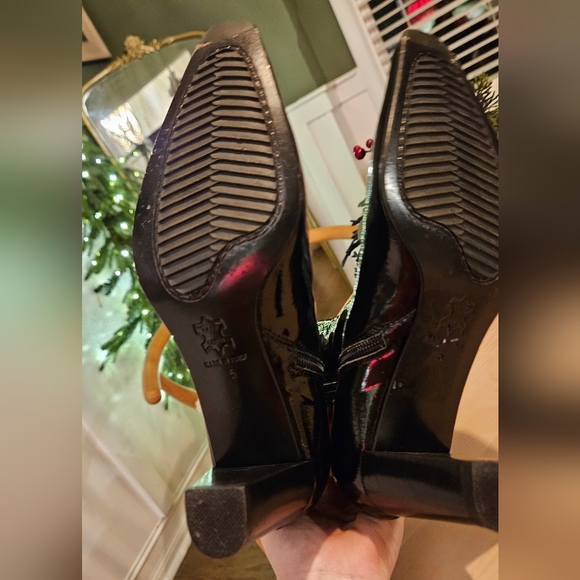 AQUATALIA Italy by MARVIN K Black Patent Leather HighHeel Boots. Size 5 - Picture 10 of 11